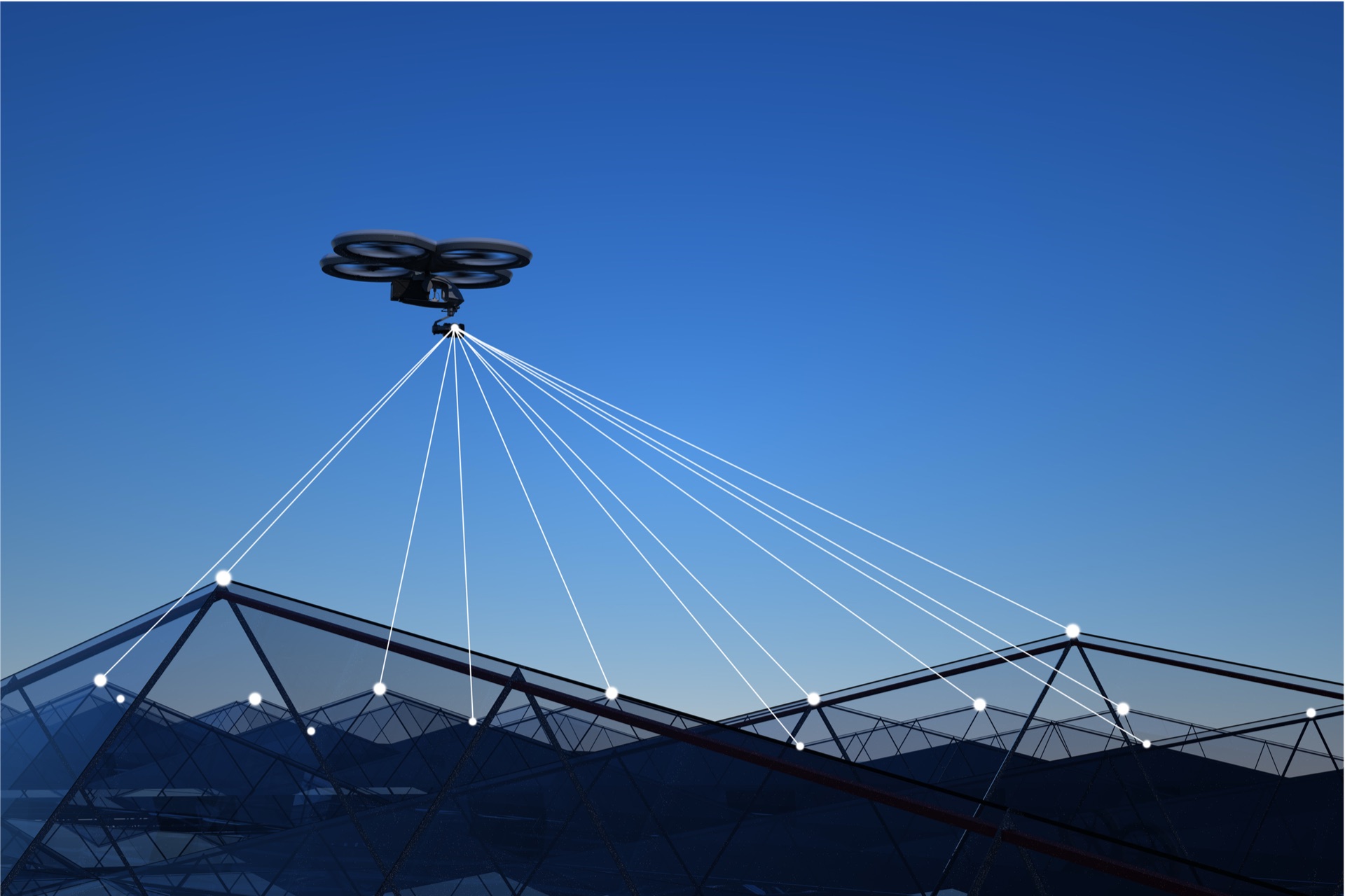 Drone providing aerial support for first responders during a public safety operation