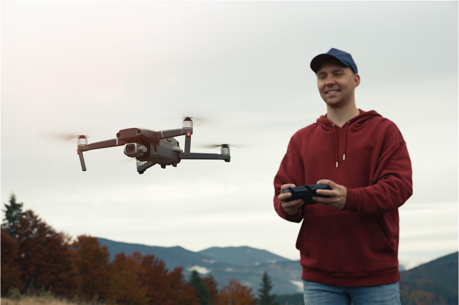 Drone flight testing in the field